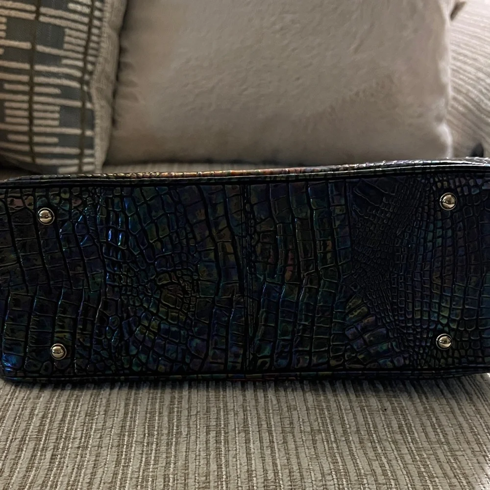 Brahmin Iridescent Crocodile Embossed Shoulder Bag - Picture 6 of 9